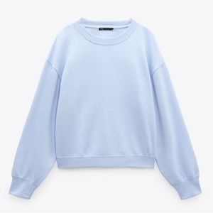 Zara Light Blue Plush Sweatshirt